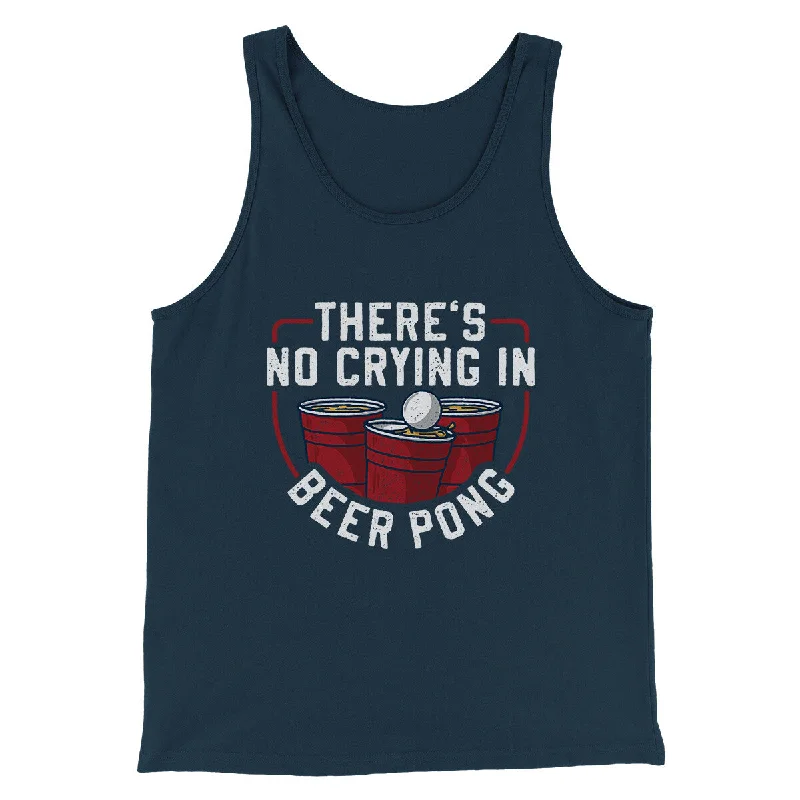 comfortable sweaters for women’s cold weather -There’s No Crying In Beer Pong Men/Unisex Tank Top