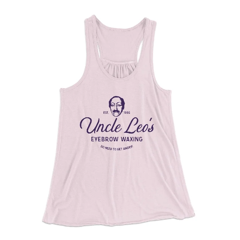 stylish women’s blazers for work outfits -Uncle Leo's Eyebrow Waxing Women's Flowey Tank Top