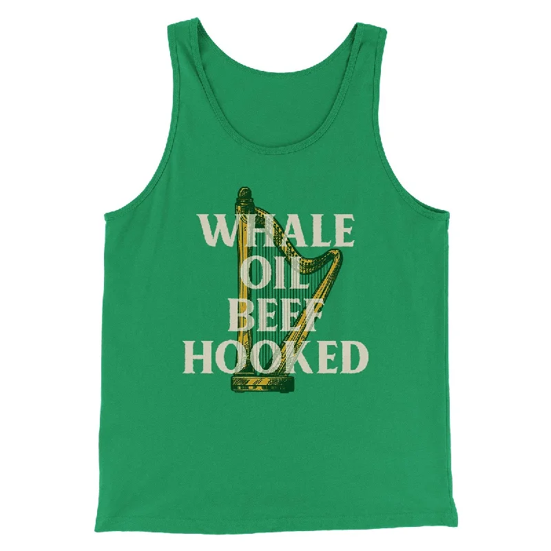 trendy jumpsuits for women’s casual style -Whale Oil Beef Hooked Men/Unisex Tank Top