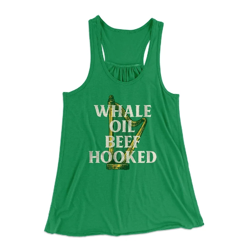 comfortable women’s jeans for everyday use -Whale Oil Beef Hooked Women's Flowey Tank Top