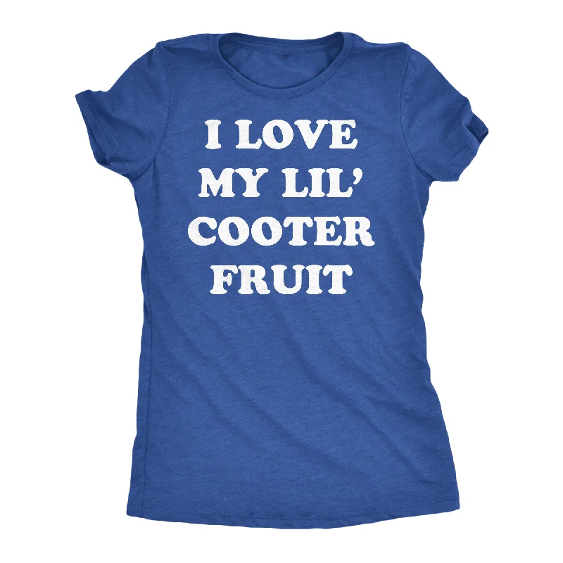 trendy clothing for women’s spring wardrobe -Womens Funny T Shirts I Love My Little Cooter Fruit Sarcastic Mom Tee For Ladies