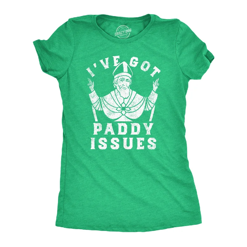 trendy women’s activewear for sports -Womens Funny T Shirts Ive Got Paddy Issues St Patricks Day Sarcastic Grapahic Tee