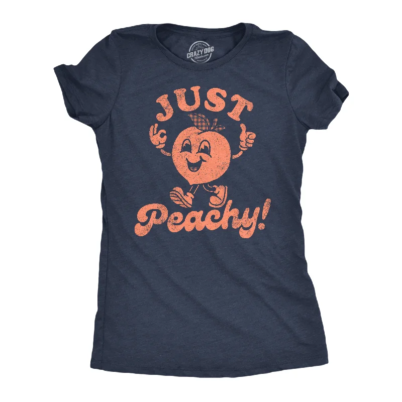 best dresses for women’s summer parties -Womens Funny T Shirts Just Peachy Sarcastic Graphic Tee For Ladies