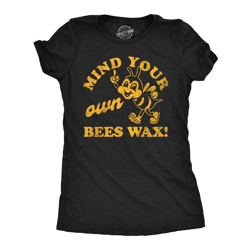 trendy dresses for women’s formal occasions -Womens Funny T Shirts Mind Your Own Bees Wax Sarcastic Bumble Bee Graphic Tee For Ladies