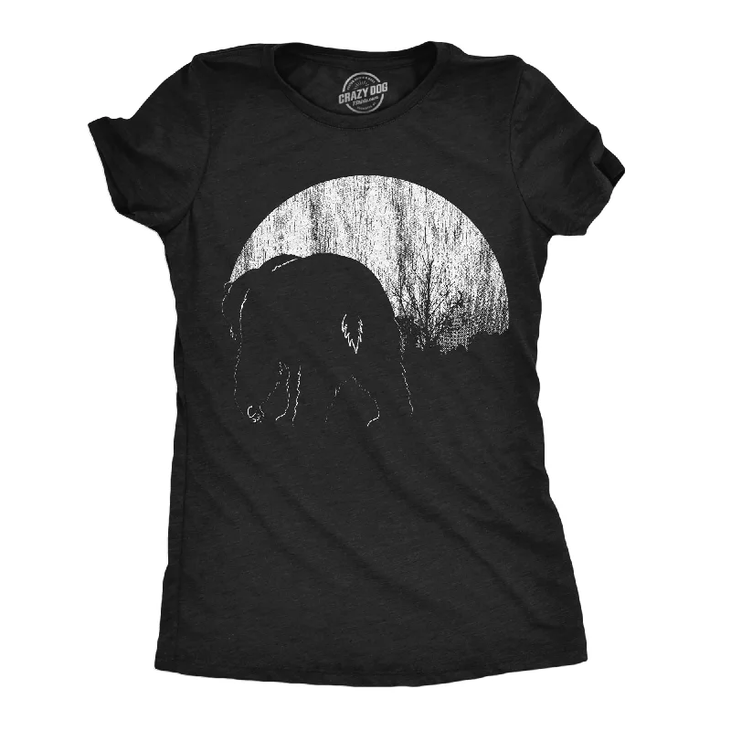 elegant clothing for women’s night outs -Womens Funny T Shirts Moon Bear Nature Graphic Tee For Ladies