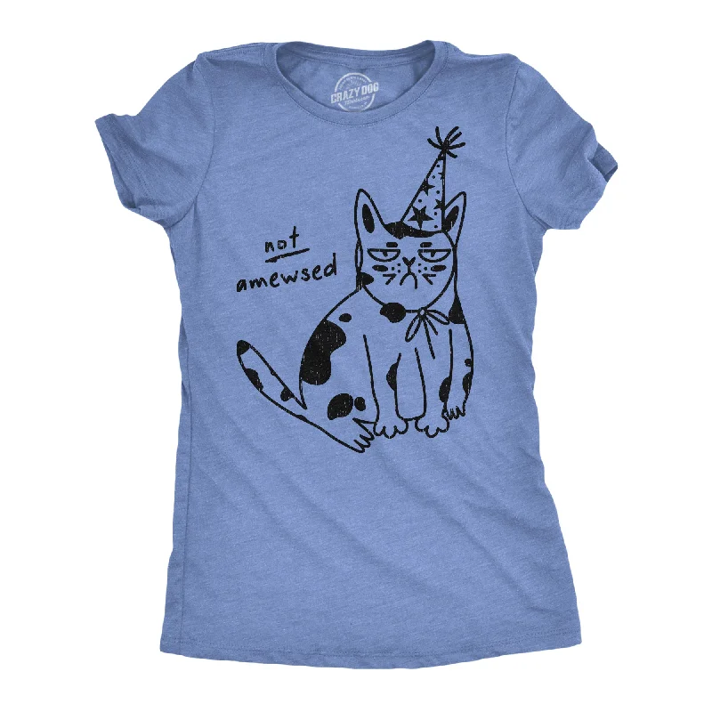 trendy clothing for women’s evening outfits -Womens Funny T Shirts Not Amewsed Sarcastic Kitten Graphic Tee For Ladies