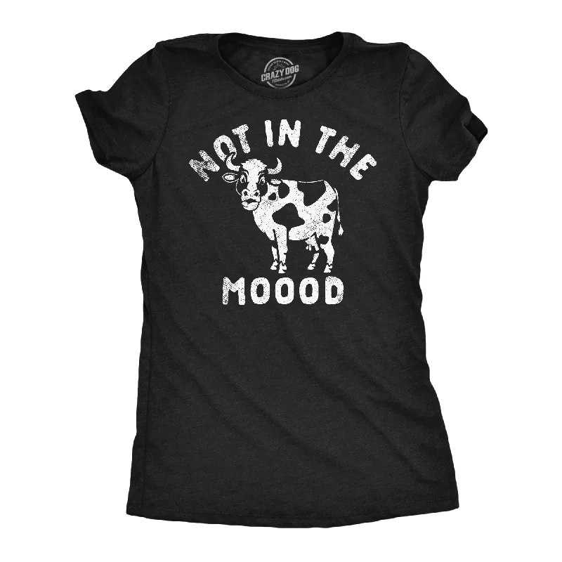 classic coats for women’s fall outfits -Womens Funny T Shirts Not In The Moood Sarcastic Cow Graphic Tee For Ladies