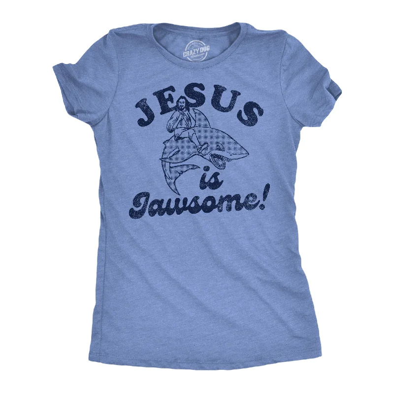 best winter coats for women’s fashion -Womens Jesus Is Jawsome Funny Easter T Shirts Sarcastic Christian Tee For Ladies