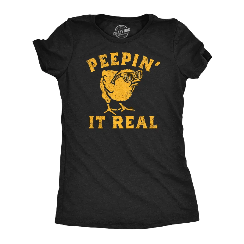 best clothing for women’s fashion-forward looks -Womens Peepin It Real Funny T Shirt Sarcasic Graphic Tee For Ladies