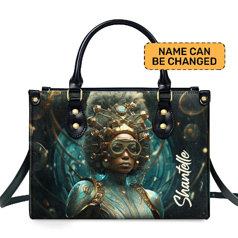 best women’s bags for work outfits -Afrofuturism10 - Personalized Leather Handbag SB123