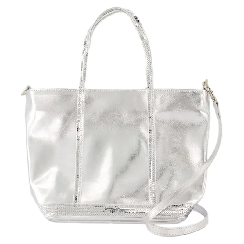 best women’s bags for work-life balance -Cabas S Shopper Bag - Vanessa Bruno - Leather - Silver