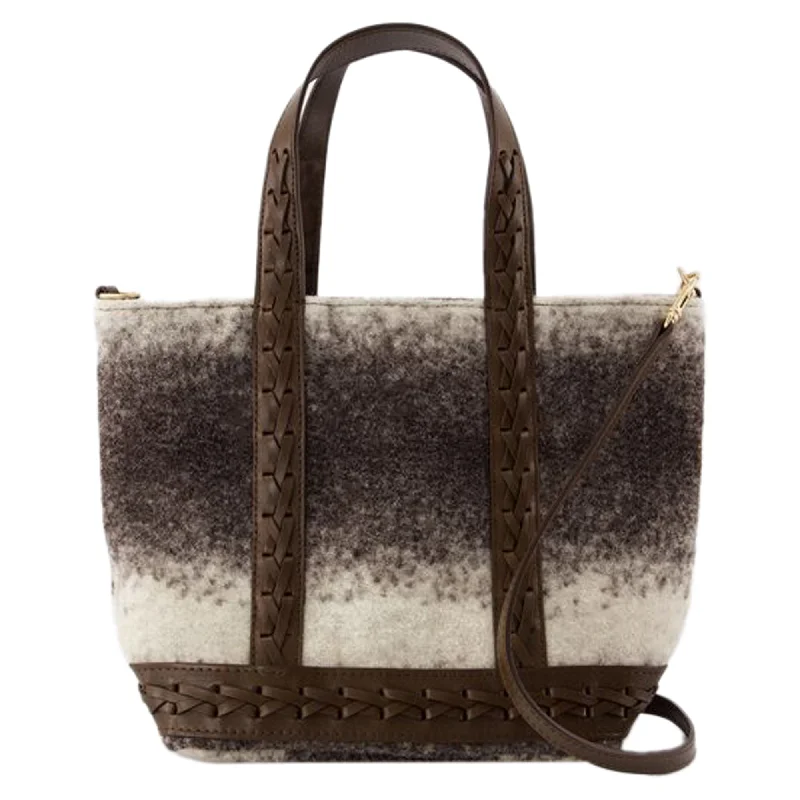 luxury bags for women’s formal looks -Cabas S Shopper Bag - Vanessa Bruno - Wool - Brown