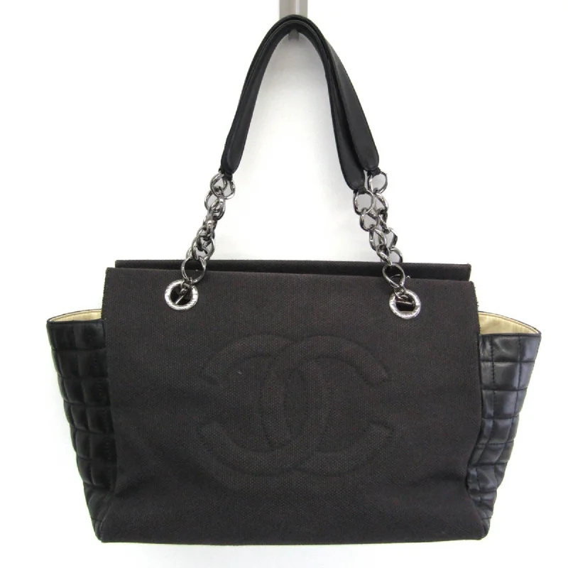 stylish women’s backpacks for hiking -Chanel Chocolate Bar  Canvas Tote Bag (Pre-Owned)