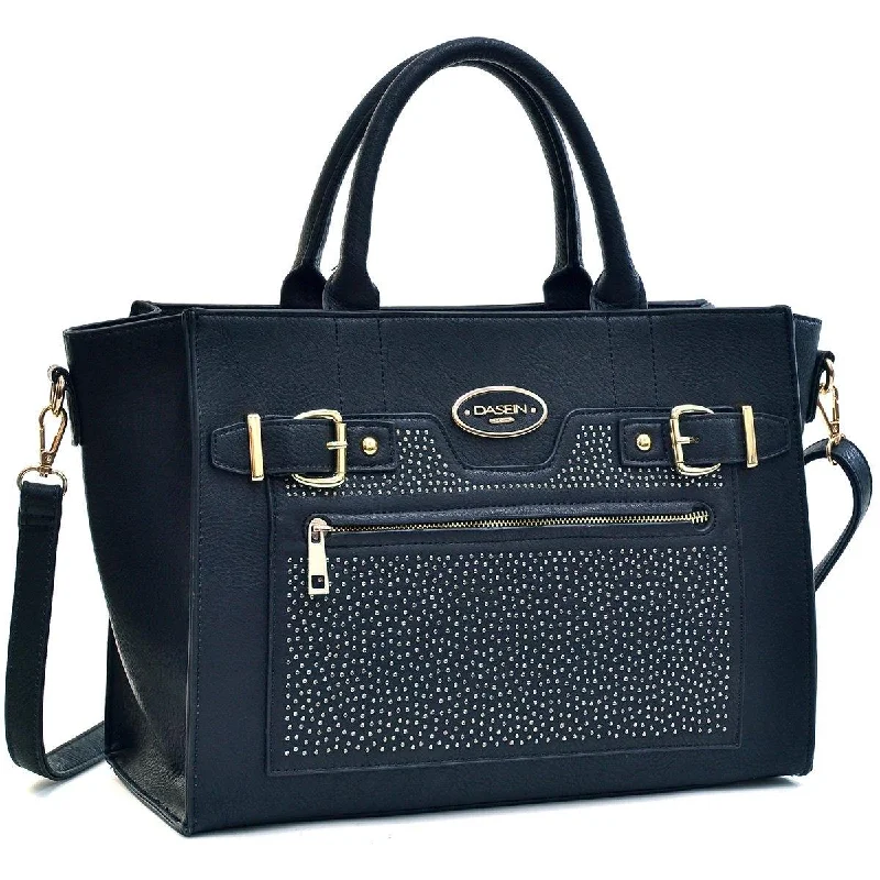 eco-friendly handbags for women’s fashion -Dasein Belted Medium Tote Bag Decorated with Studs