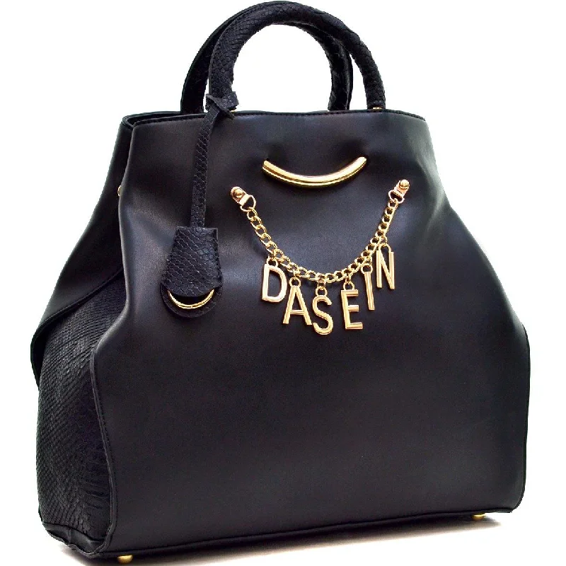 trendy women’s handbags for casual outings -Dasein Charm Tote Bag with Embossed Trim