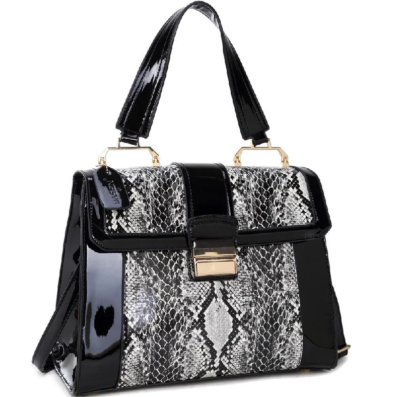 elegant handbags for women’s evening parties -Dasein Fold-Over Lock Tote Bag