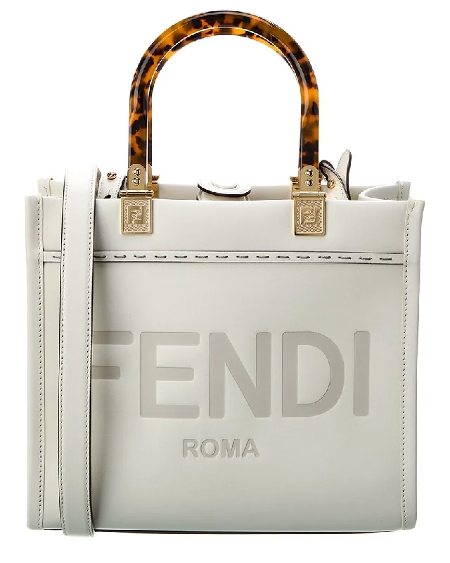 trendy women’s handbags for casual outings -FENDI Sunshine Small Leather Tote