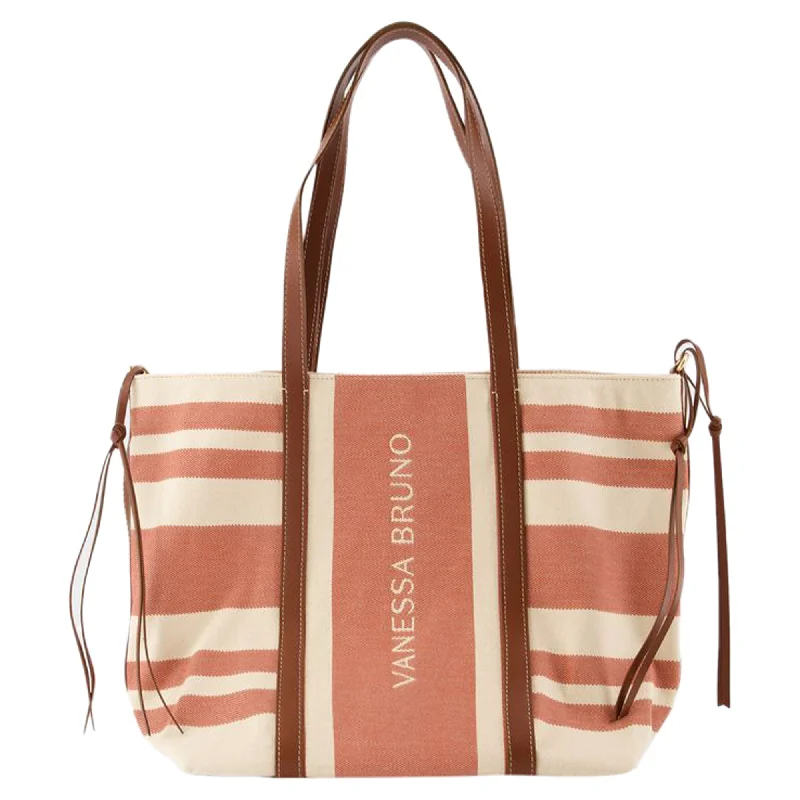 women’s bags with hidden compartments -Gm Shopper Bag - Vanessa Bruno - Cotton - Brown