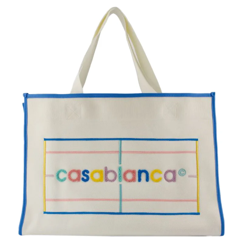 women’s bags with adjustable straps for comfort -Knit Shopper Bag - Casablanca - Synthetic - Yellow