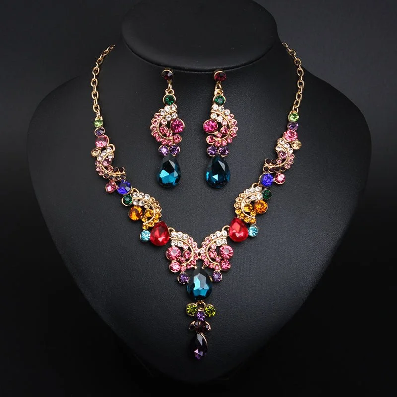 stylish women’s bags for wedding guests -Luxy Moon Crystal Jewelry Set for Wedding