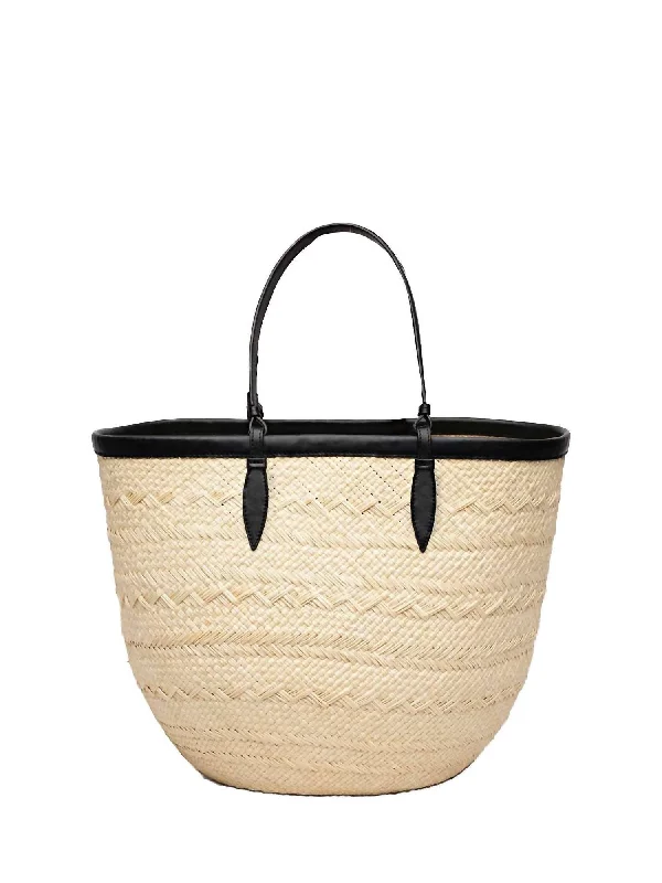 bags for women who love fashion accessories -Medium Basket Tote In Black