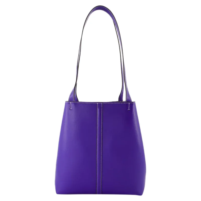 modern handbags for trendy women -Tote Pm Shopper Bag - Vanessa Bruno - Leather - Blue