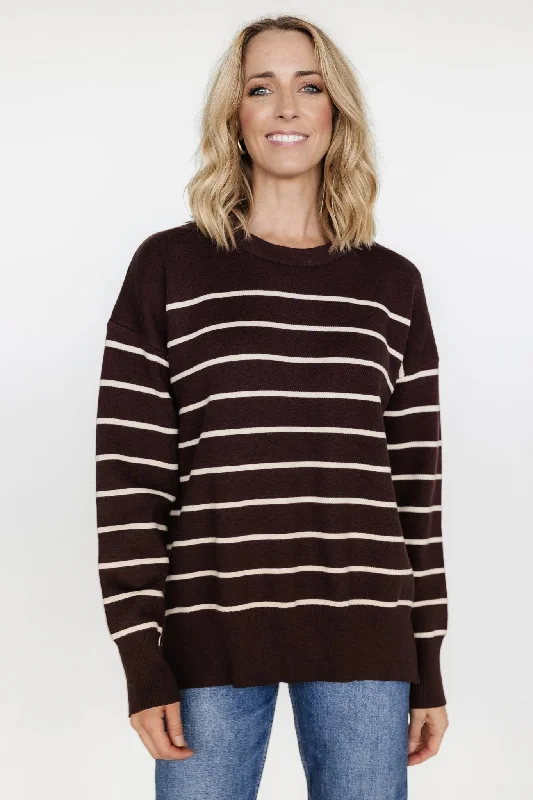 elegant clothing for women’s holiday wardrobe -Colmar Striped Sweater | Clove + Cream