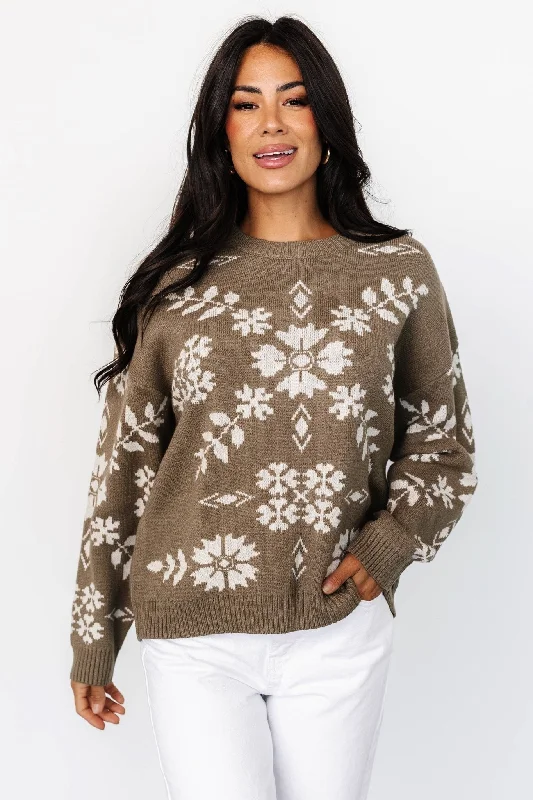 chic women’s sweaters for winter fashion -Elsa Sweater | Olive + Off White