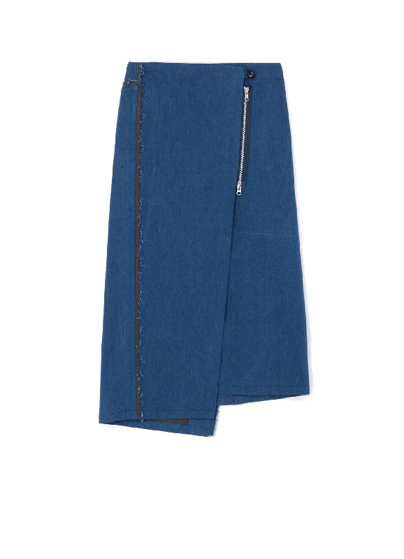 stylish women’s shirts for daily wear -10oz DENIM PANELLED WRAP SKIRT